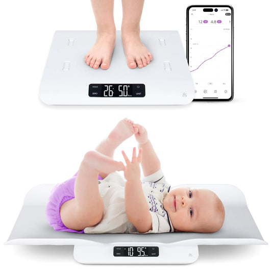 Greater Goods Smart Bluetooth Baby Scale with in-House Algorithm for Wiggly Babies Infants and Toddlers